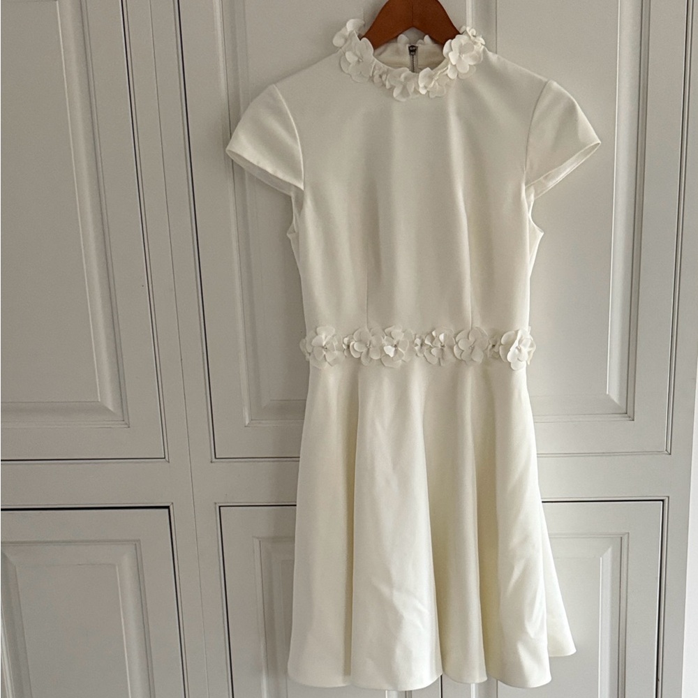 Ted Baker Ivory Dress with Floral Accents